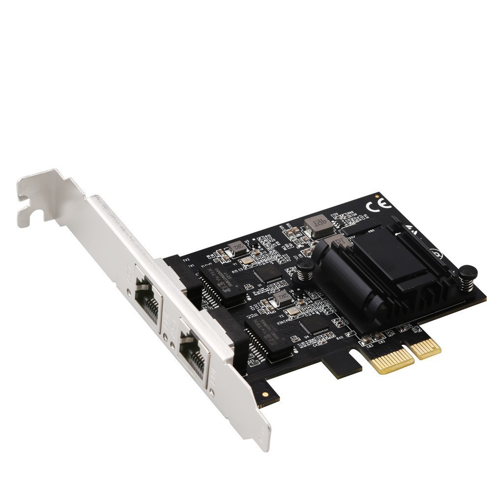 PCI-E Network Adapter RTL8125B+ASM1806 Ethernet Card 2.5G Gigabit Dual RJ45 LAN