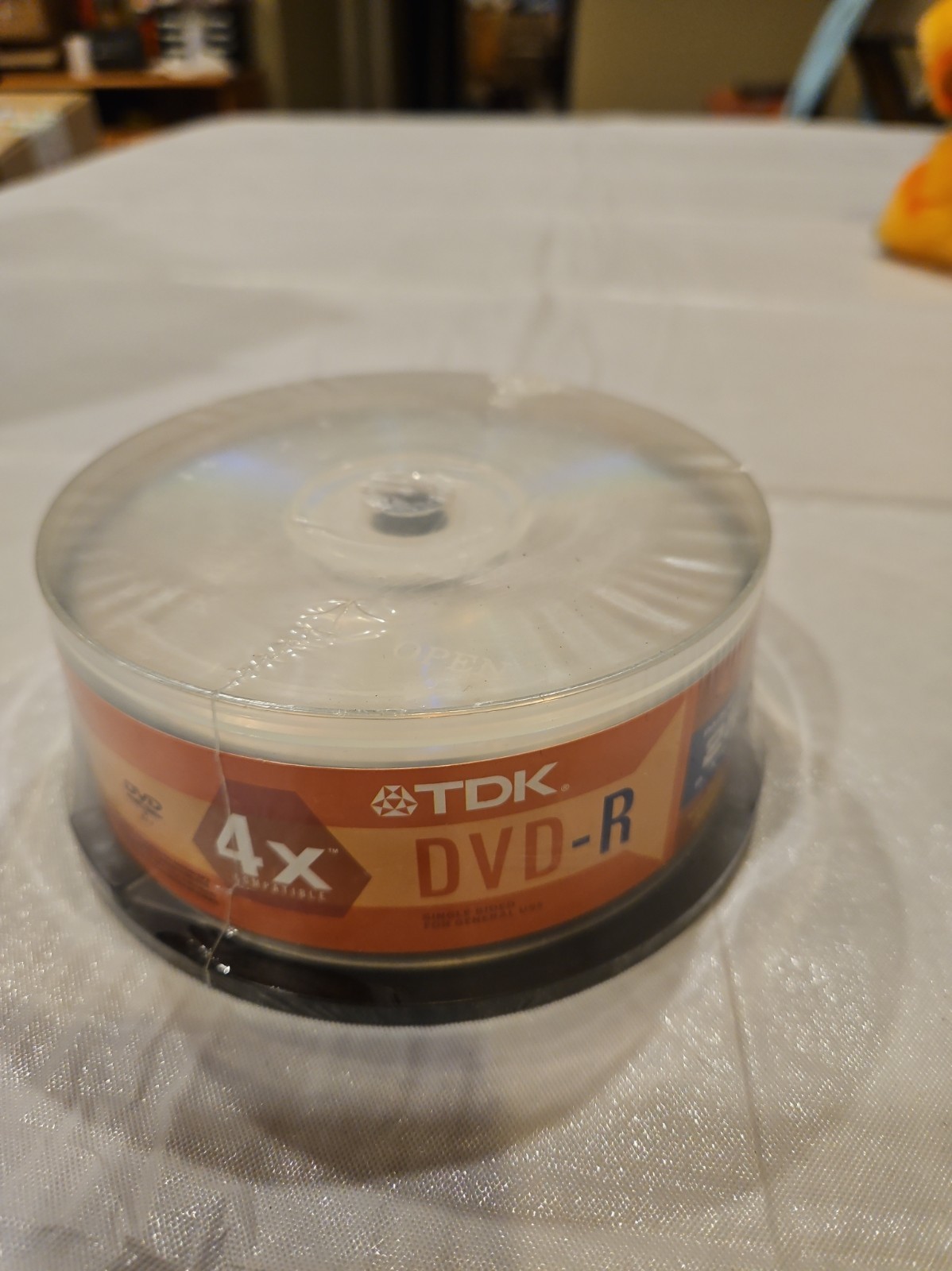 New & Sealed - TDK 4.7GB DVD-R 25-Pack Spindle 4X Compatible 120 Minute Video