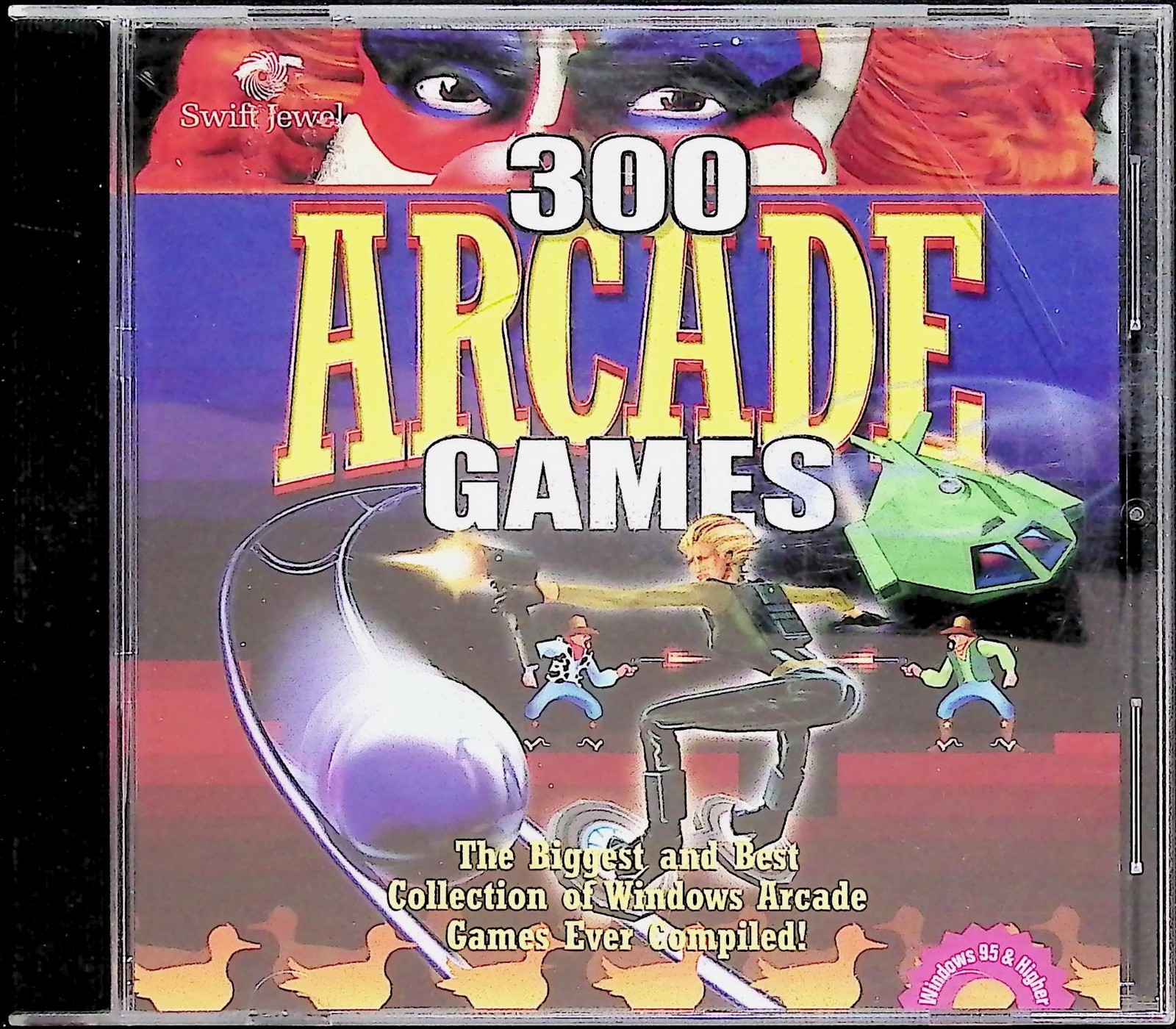 Vintage Cosmi 300 Arcade Games CD-ROM Windows 95 98 NT 4.0 CDR-704 Swift Jewel