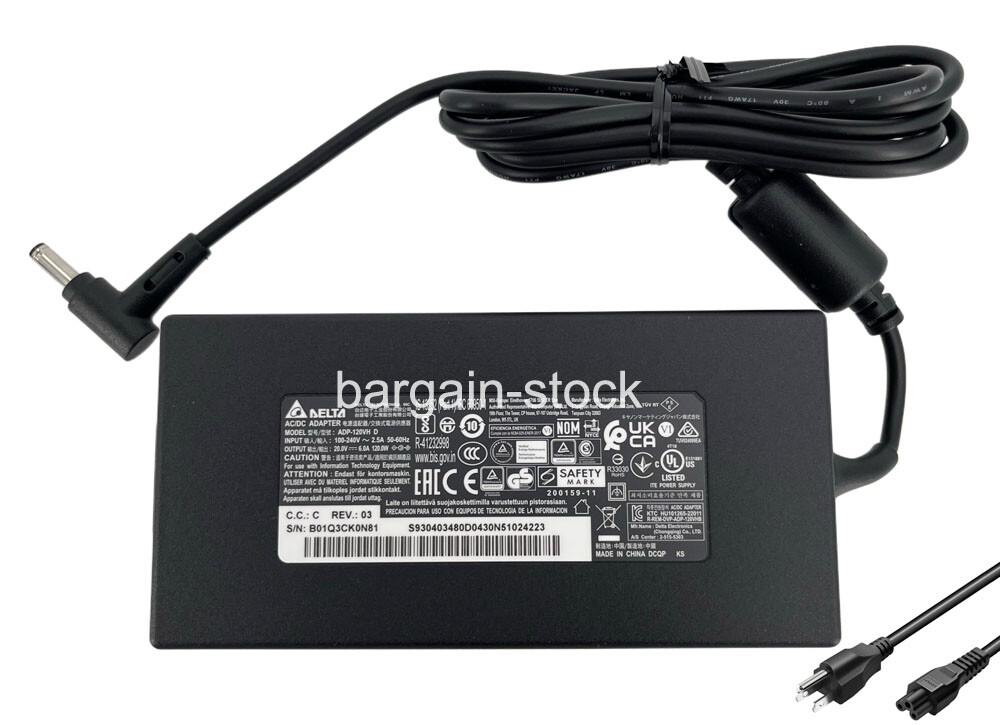 Delta 20V 6A 120W AC Adapter Charger For MSI CF63 THIN MS-16R5 Laptop 4.5*3.0mm