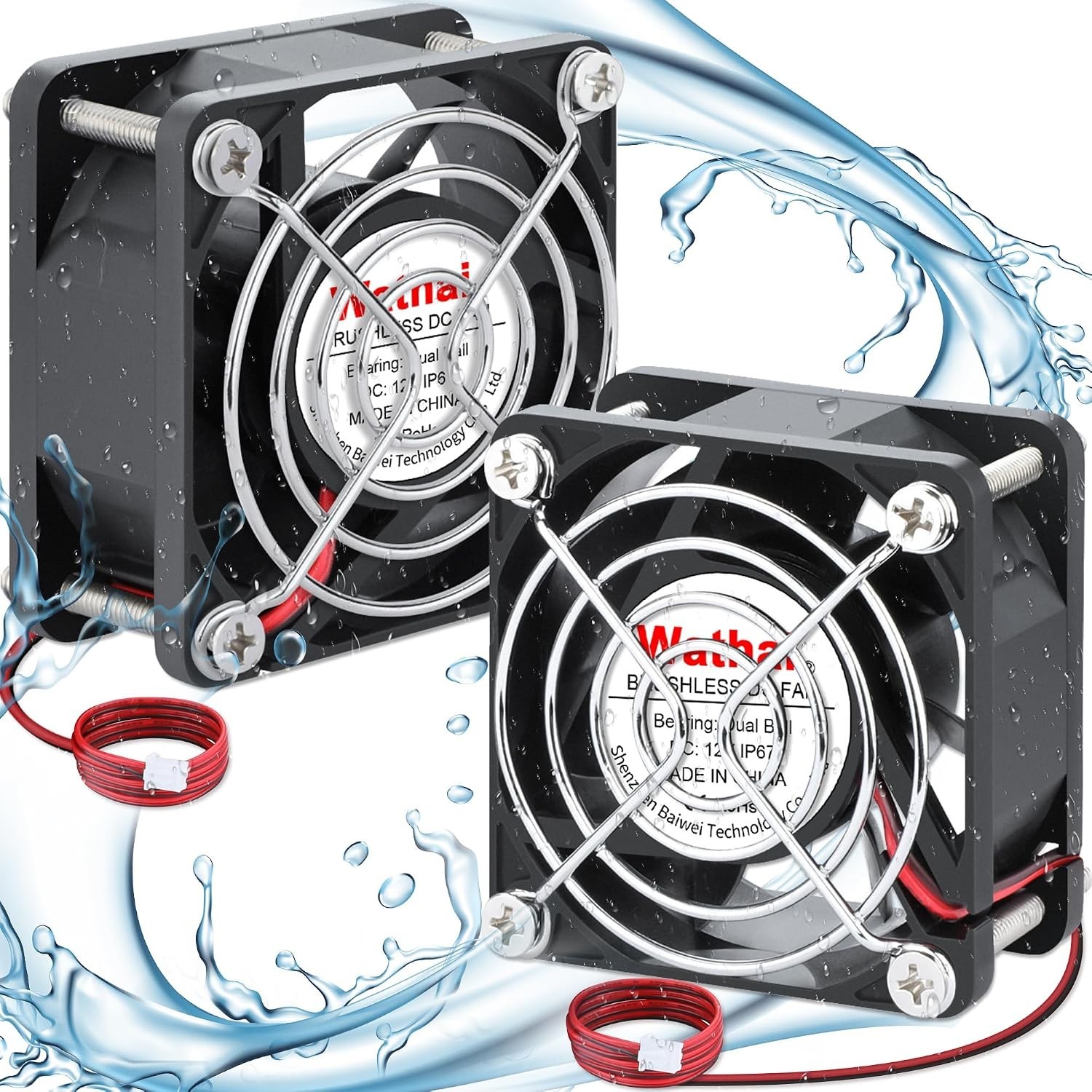 Compact 60mm 12V DC Fan with  Protection - High Airflow Cooling Solution