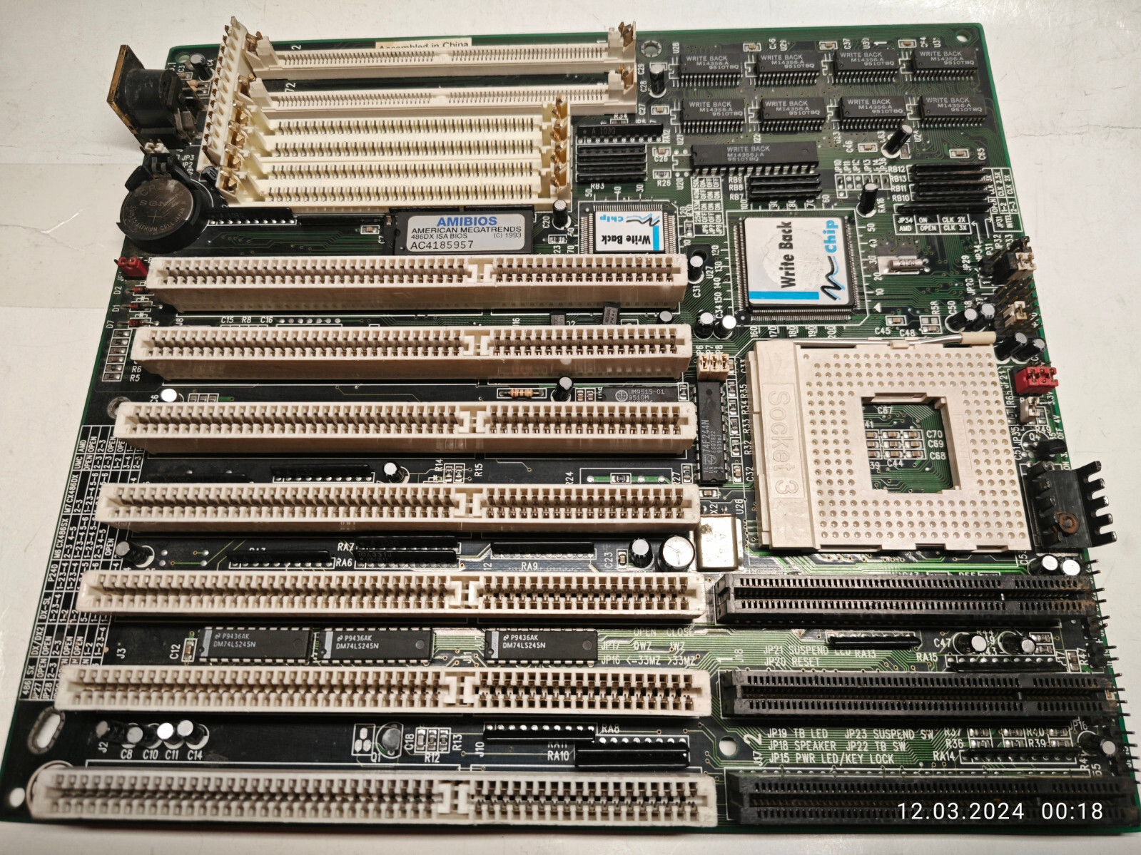 Rare Socket 3 *Fake cache* PCChips M912 Motherboard v 6.1  & 16 MB RAM + BONUS