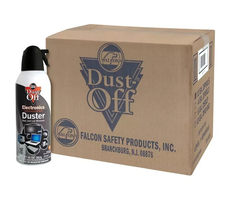 New Canned Air Falcon Dust-Off Compressed Computer Gas Duster 10 oz 12 Pack