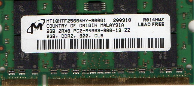 2GB Toshiba Mini NB200 NB205 NB255 NB305 NB505 Netbook/Laptop DDR2 RAM Memory