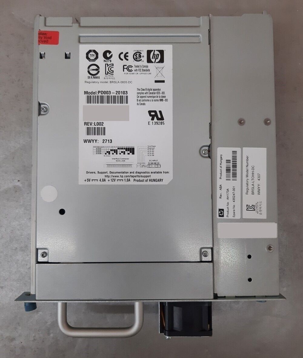 HP PD003-20103 StorageWorks LTO-3 Ultrium 920 Tape Drive (435247-001)