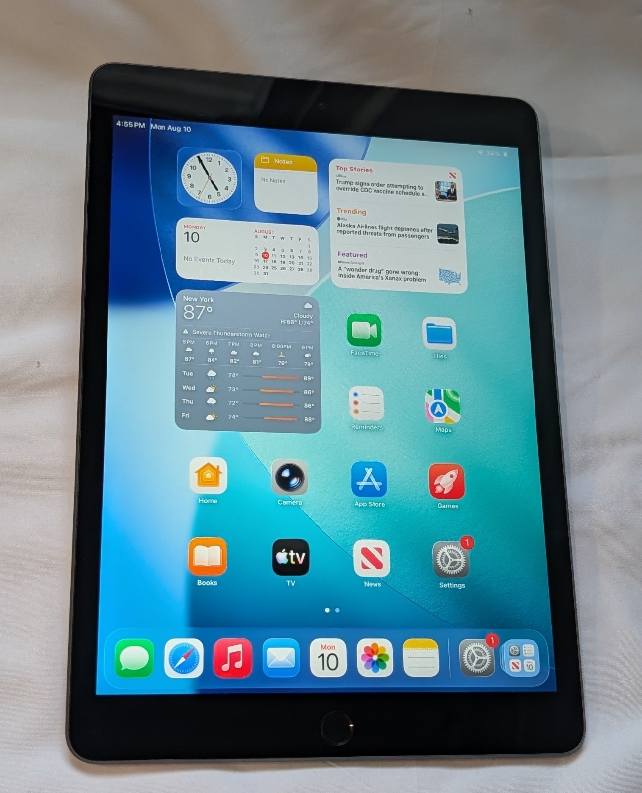 Excellent Condition GRAY APPLE iPad 9 9th GEN 64GB WIFI iOS26 QUICK SHIP