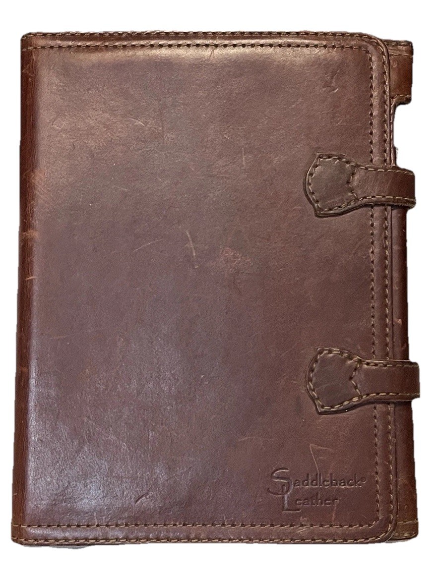 Saddleback Leather iPad cover case rustic distressed 8” X 10” approximate