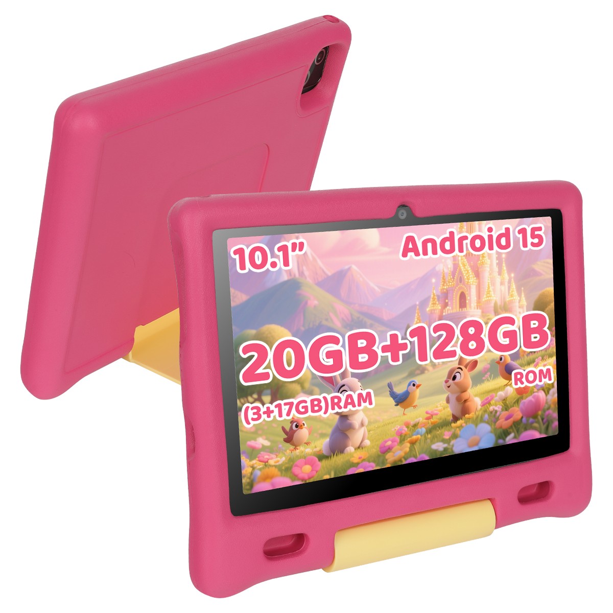 Urao Android 15 Tablet for Kids 3-12 10.1 inch Octa-Core 20GB RAM 128GB ROM WiFi