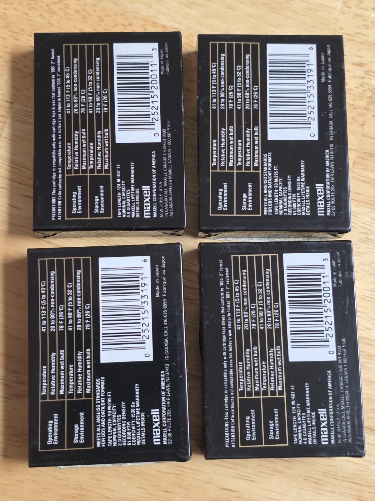 LOT 4 Maxell HS-4/90s And HS-4/120s  4mm Data Cartridge ( SEALED ) PLEASE READ 