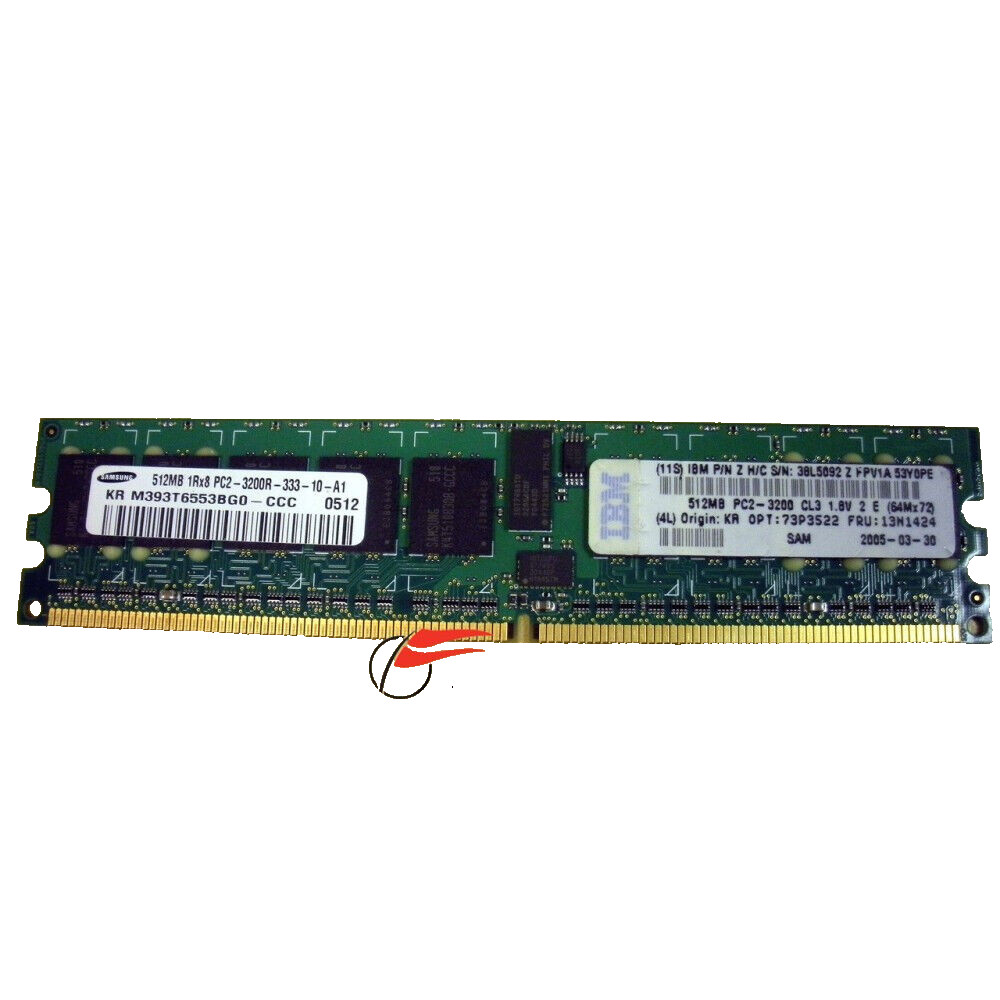 IBM 13N1424 Memory 512MB DIMM PC2-3200
