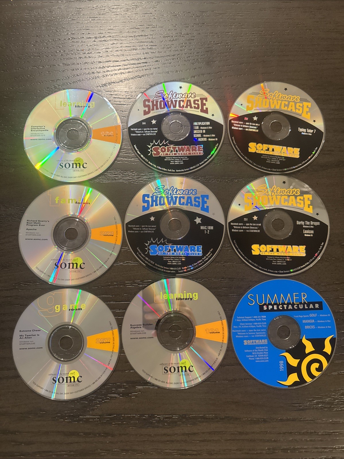90s Software of the Month Club CD-ROM  Showcase Spectacular Etc Lot Of 9 No Case