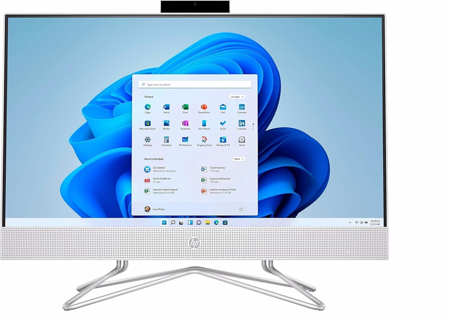 HP 24-DF1023W All-in-One PC 23.8" FHD i3-1115G4 3GHz Intel UHD Graphics 4GB RAM