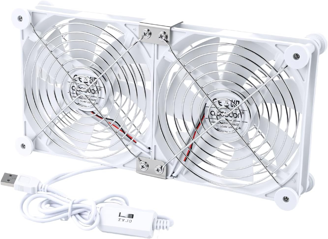 140Mm Dual USB Computer Fan 3 Speed Control Max 1500RPM 5V Cooling Ventilator Pa