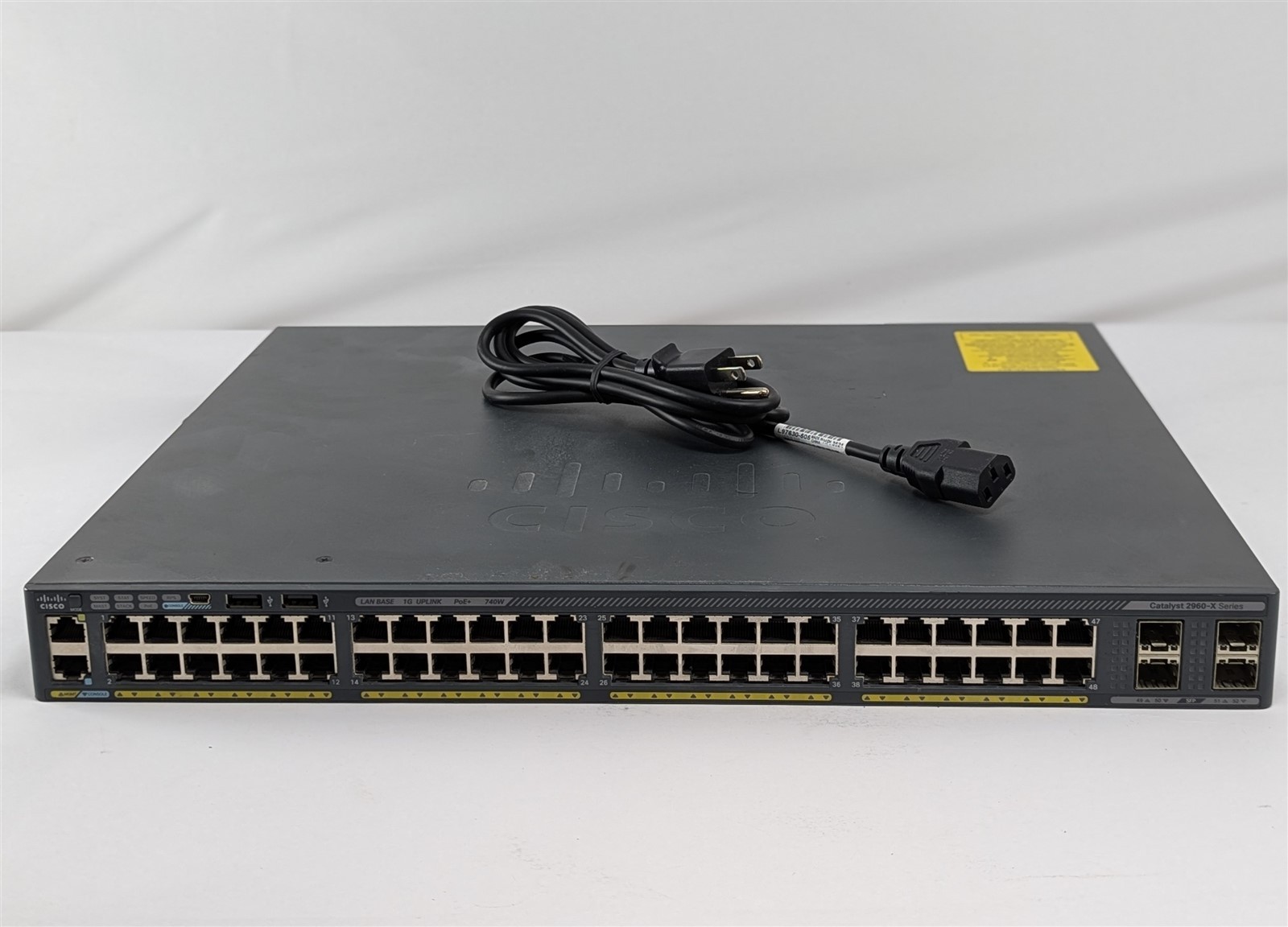 Cisco Catalyst 2960X WS-C2960X-48FPS-L 48 Port Managed PoE Gigabit Switch