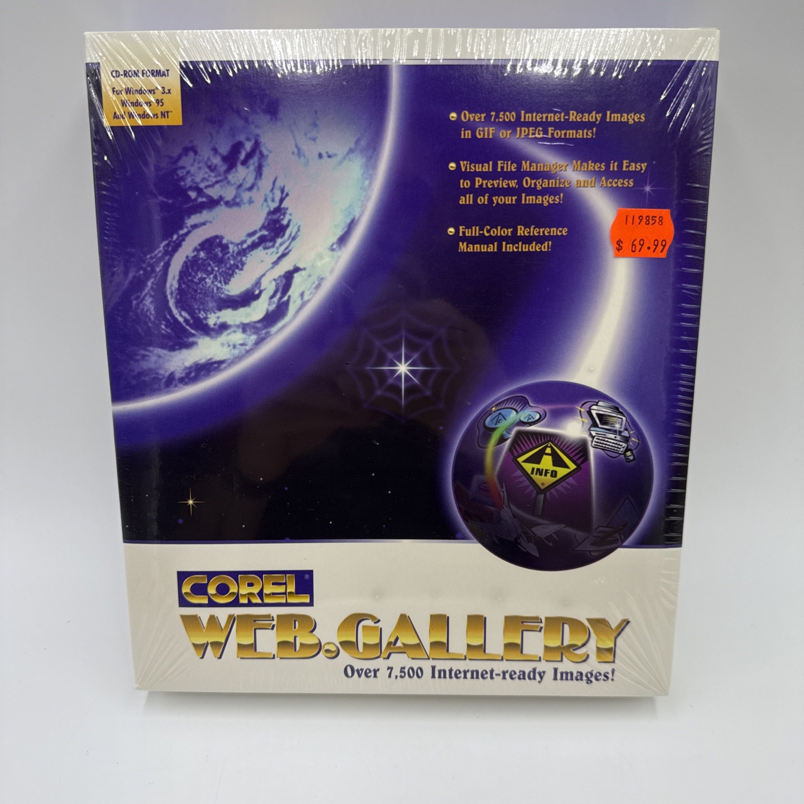 Vintage Corel Web. Gallery Suite PC CD-ROM Derive Web Design/ New Sealed