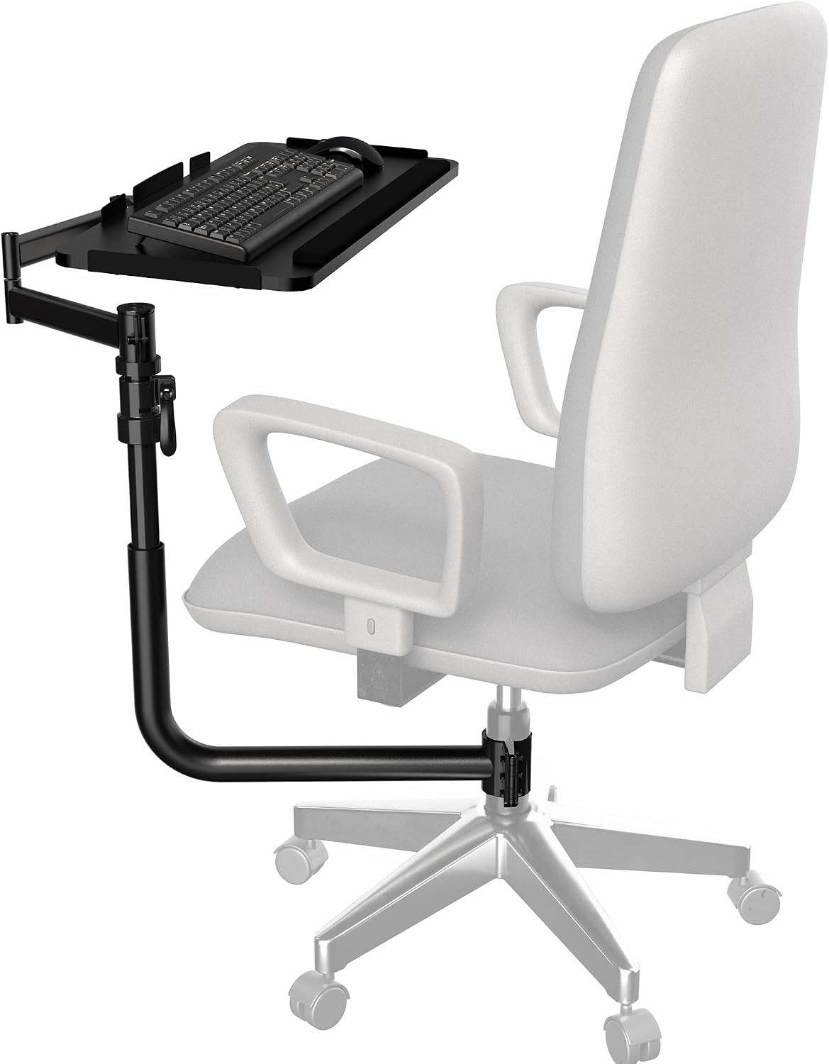 Office Chair Mounted 26 x 12 Inch Keyboard & Mouse Tray Ergonomic Tilt Full