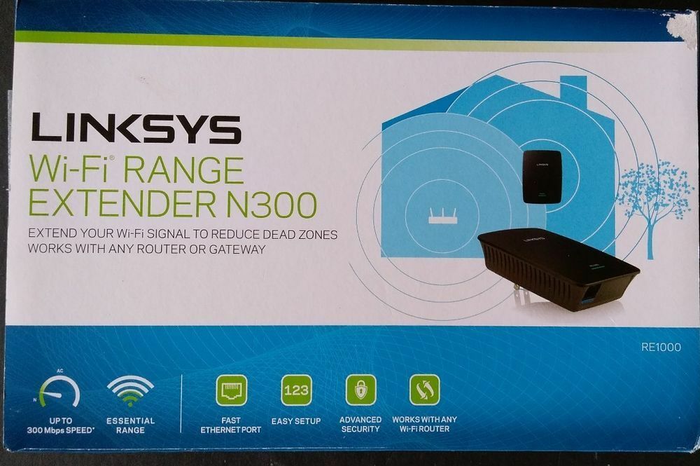 Linksys N300 RE1000-NP Wireless N - Range Extender WiFi Boost Sealed