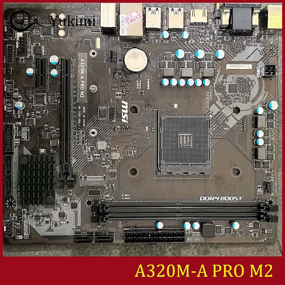 FOR MSI A320M-A PRO M2 AMD AM4 DDR4*2 HDMI DVI-D VGA 32GB m-ATX Ｍotherboard Test