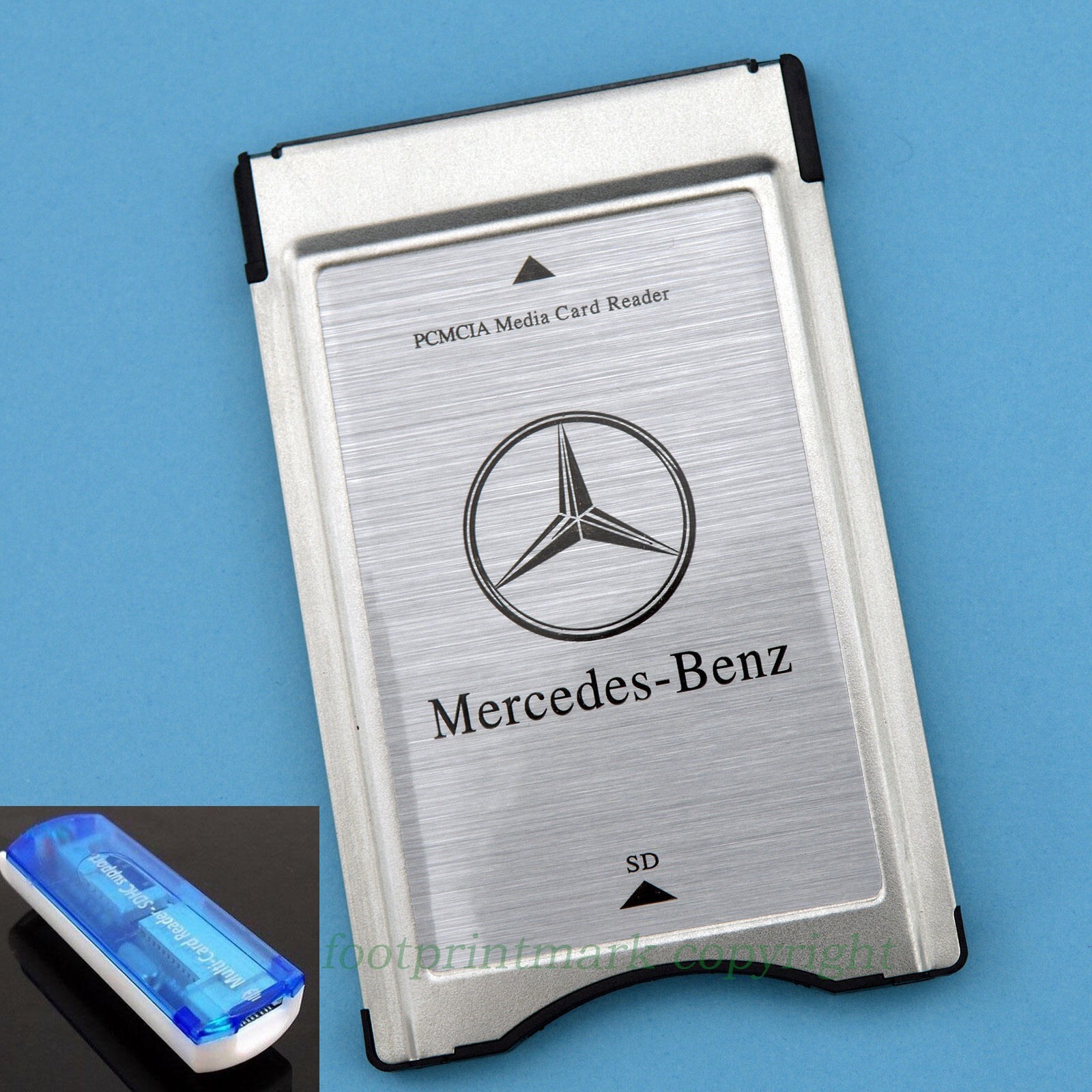 Genuine PCMCIA TO SD SDHC PC CARD Adapter + USB 2.0 Reader for Mercedes-Benz HOT