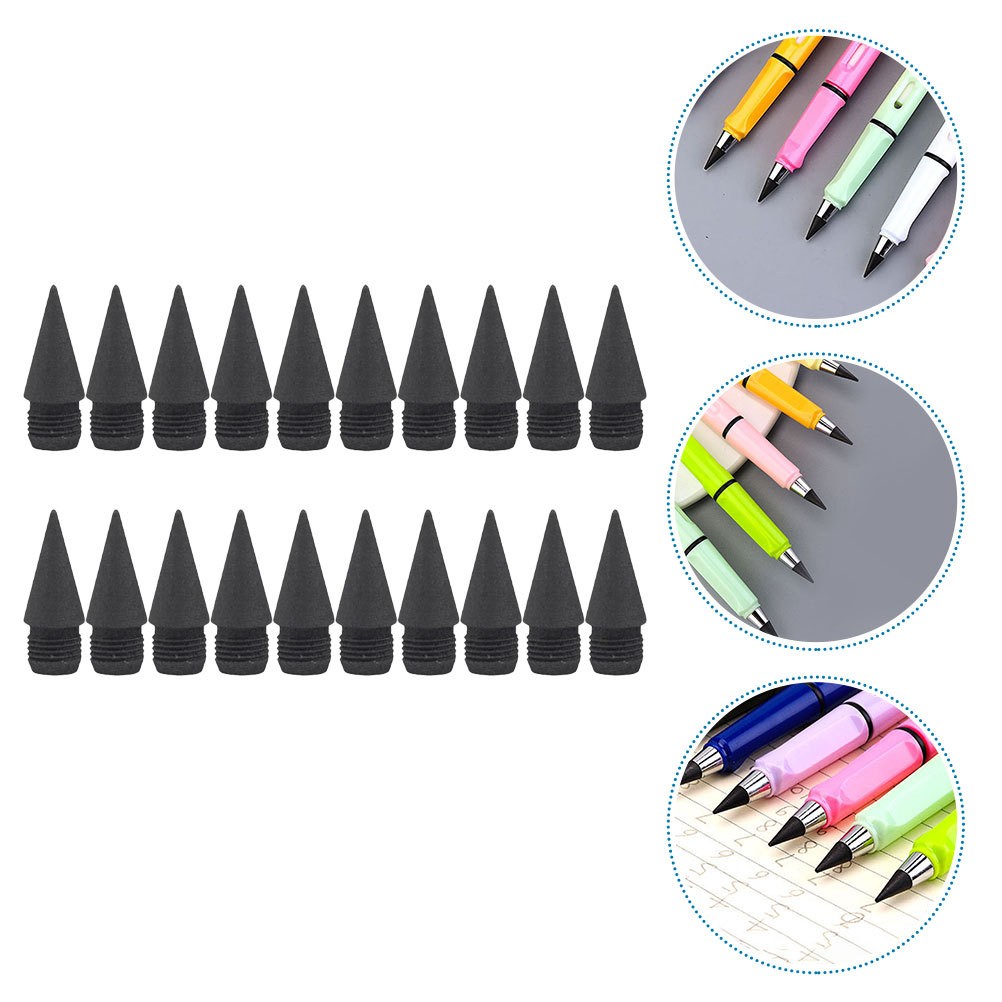 20Pcs Portable Graphite Pencil Tips Inkless No Sharpening Replacement for Home