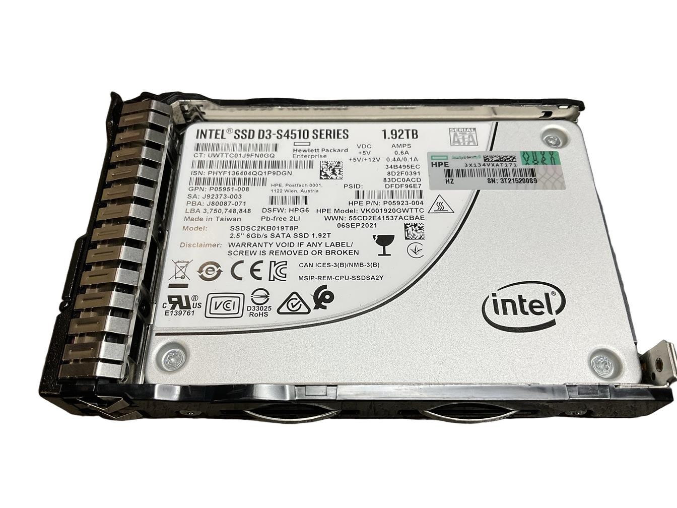 P08572-001 1.92TB SATA 6G Read Intensive SFF SC SSD (UNIT ONLY)
