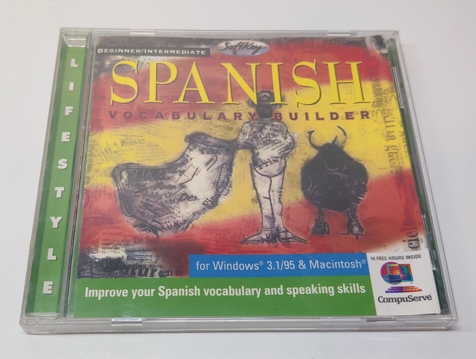 Softkey Spanish Vocabulary Builder-CD-Beginner/Intermediate-Windows/Macintosh