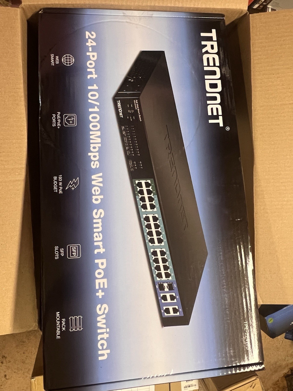 TRENDnet TPE-224WS ,24-port 10/100Mbps Web Smart PoE Switch