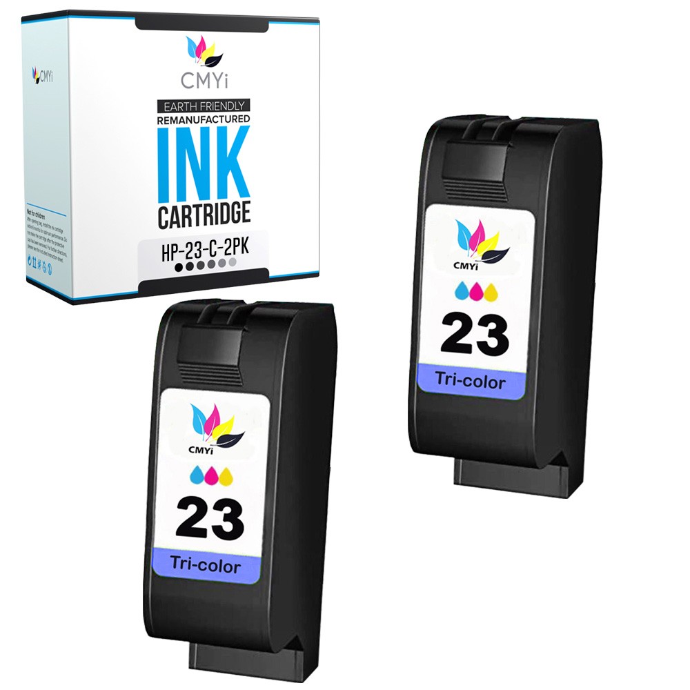 2PK Compatible CMYi HP 23 Color Ink Cartridge for PSC 500 Color Copier 260 270
