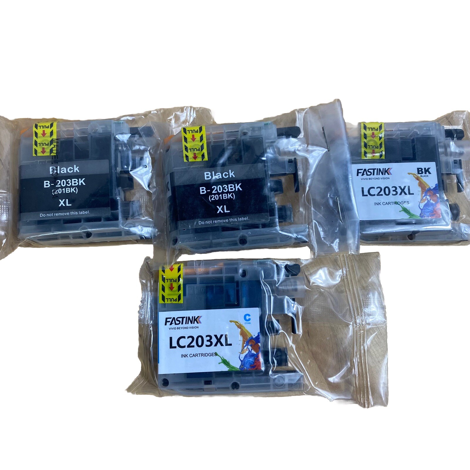 Fastink LC203 XL Ink Cartridge Bundle 3 Black 1 Cyan High Yield NEW Sealed