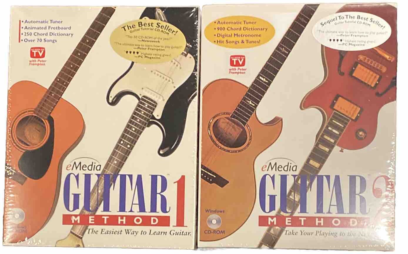 eMedia Guitar Method 1 & 2 CD-ROM Software 1996-1997 Sealed