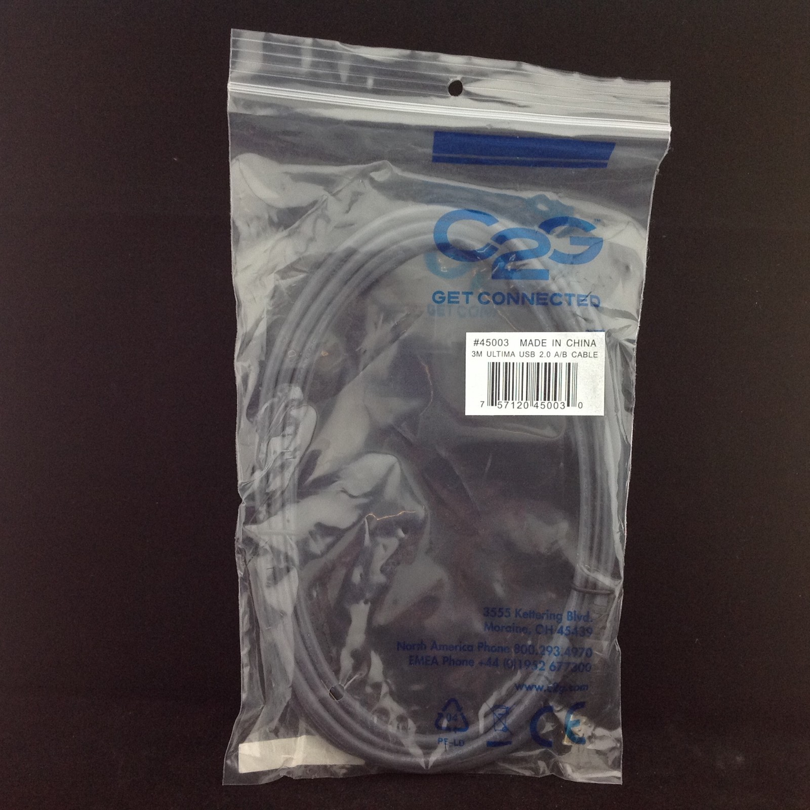 C2G Lastar 45003 3M Ultima USB 2.0 A/B Cable