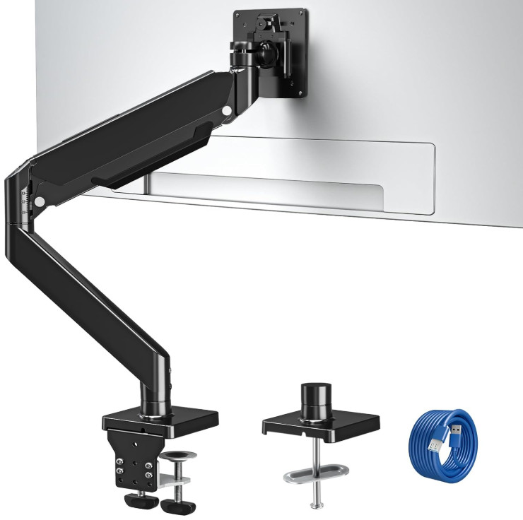 Brazo Reforzado para Monitor Ultrapanorámico 24-49" VESA Ajustable con USB