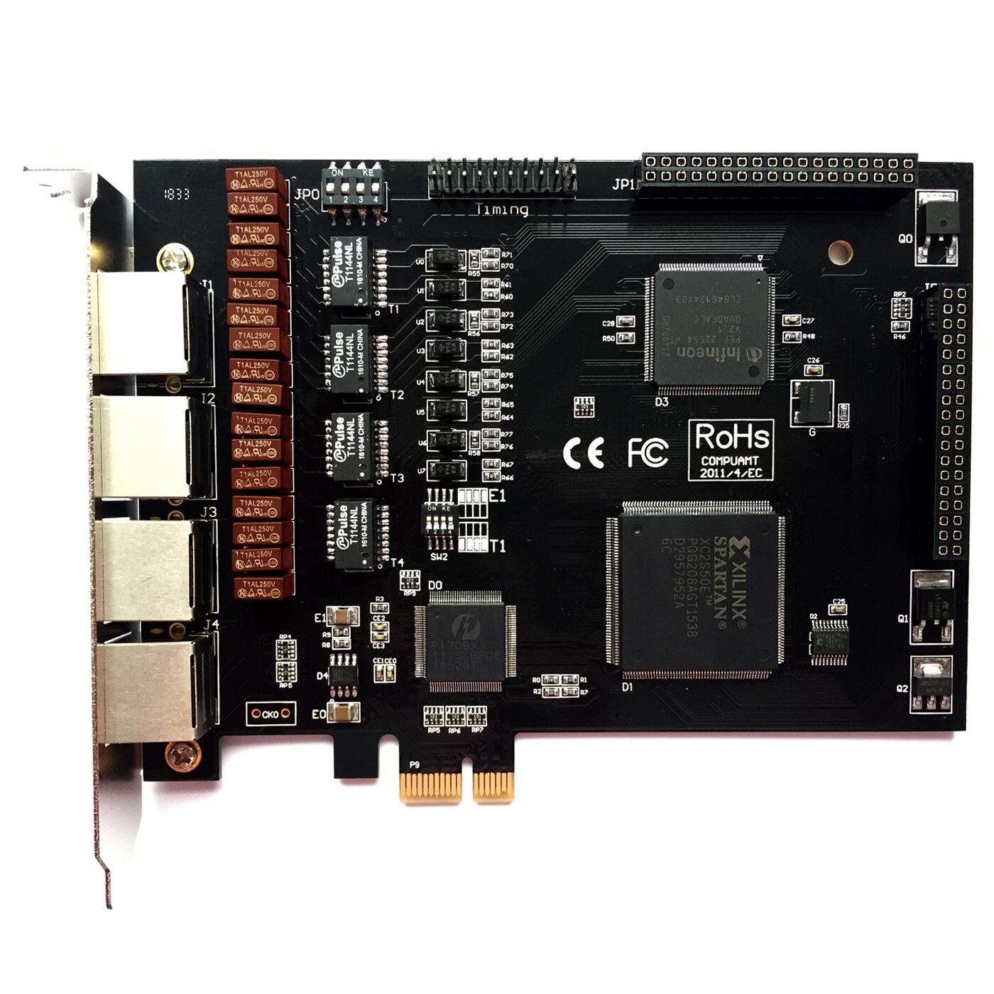 TE420 Asterisk Card T1 E1 Card,SS7 ISDN PRI Free PBX Isabel Dahdi Card PCIe VoIP