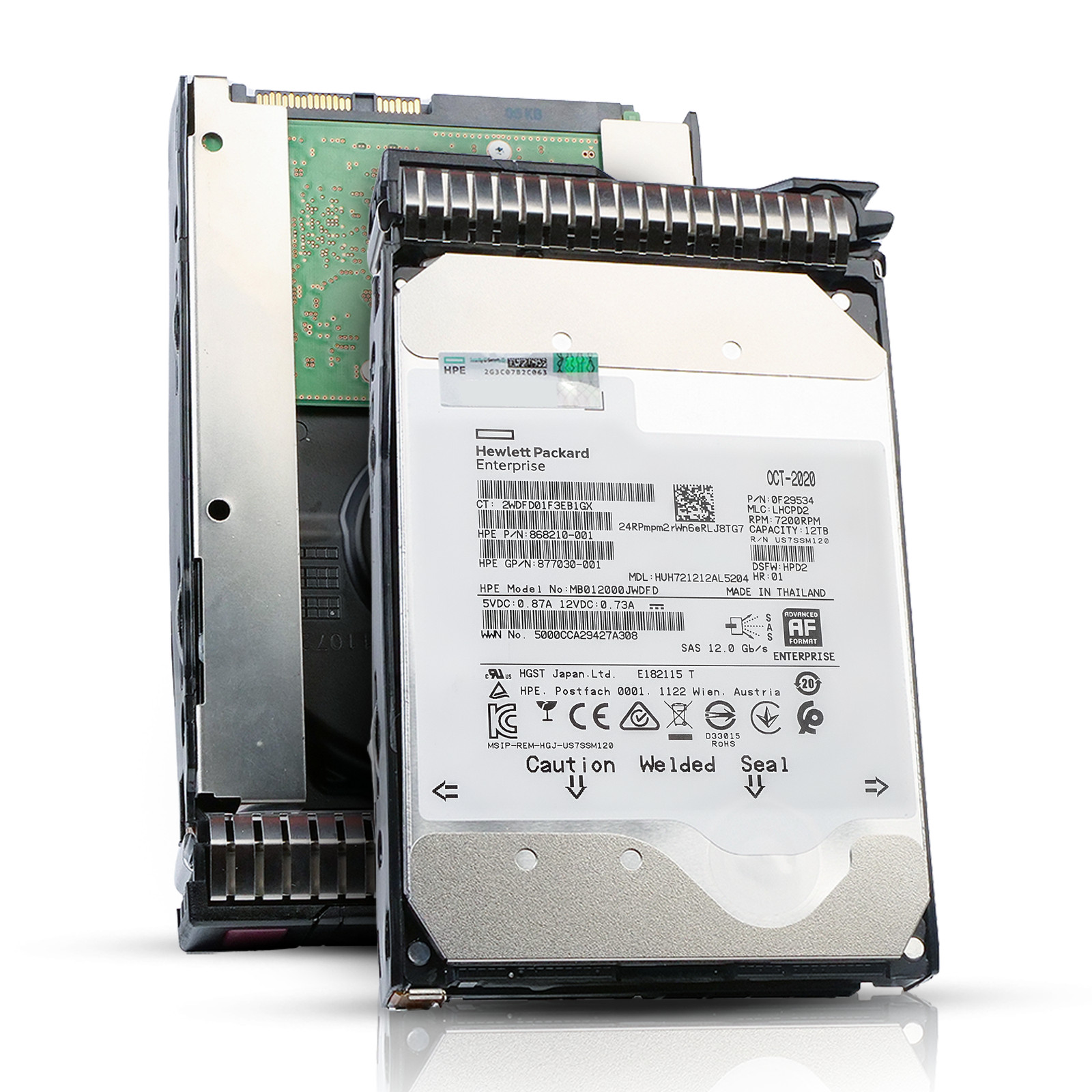 HP Generation 8 12TB 881789-001 7.2K RPM SAS 12Gb/s 512e 3.5" Enterprise HDD