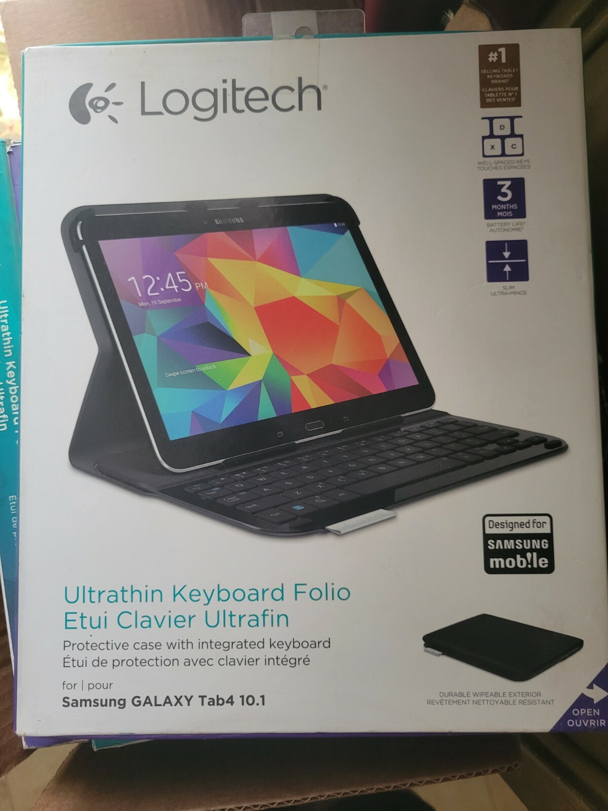 NEW Logitech Type-S Wireless Keyboard Folio Case for Samsung Galaxy Tab S 10.1