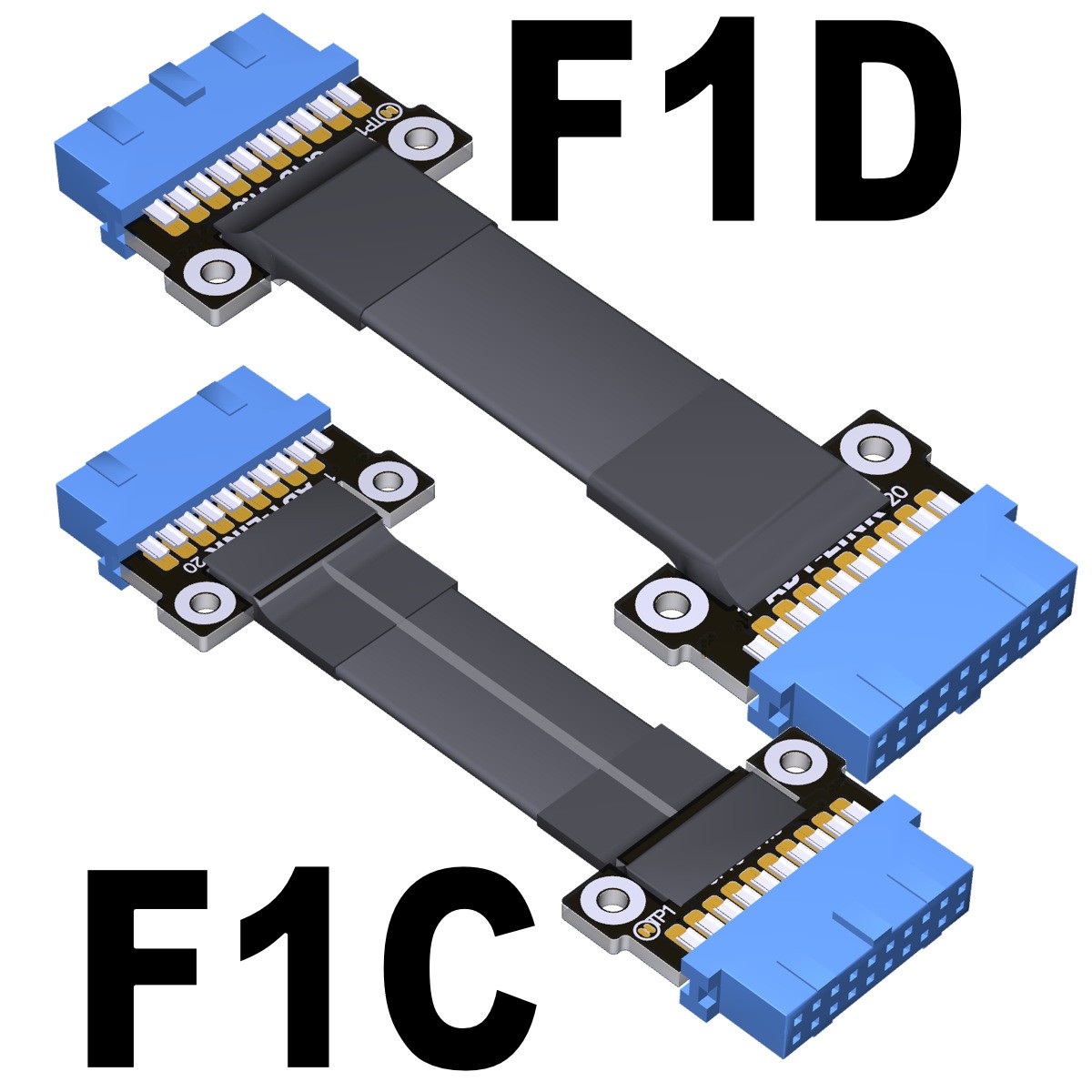 ADT-Link USB3.0 Interface Expansion Cable 19P/20P Motherboard Front Rear Corner