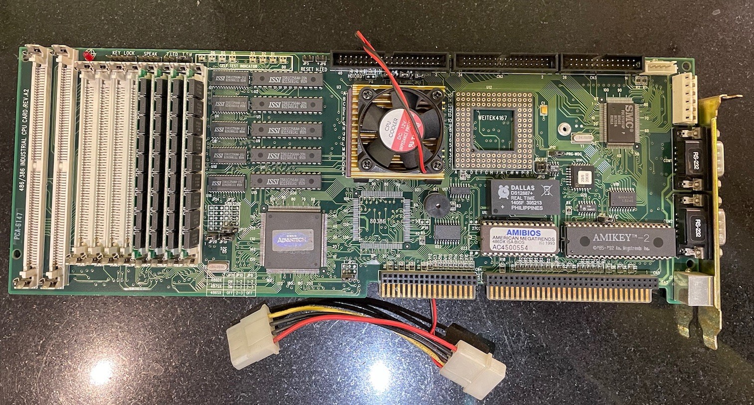 Advantech PCA-6147 486 SBC + Backplane + ISA VGA + AT PSU - Industrial Retro Kit
