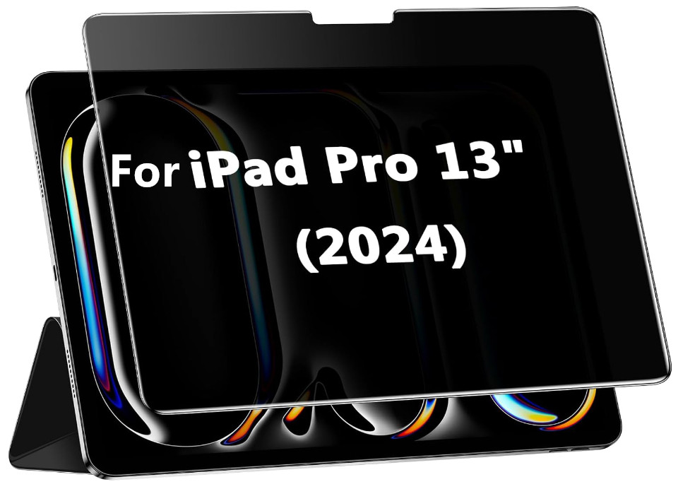 2x Anti-Spy Tempered Glass Privacy Screen Protector For iPad Pro 11/13 Inch 2024