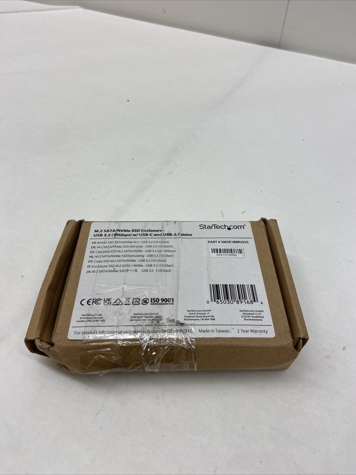 STARTECH.COM SM2E1BMU31C USB 10Gbps to PCIe/SATA M.2