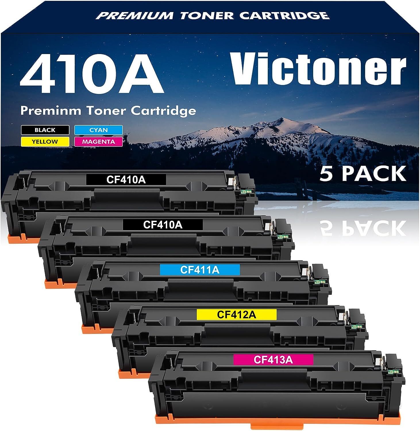 5 PK Toner CF410A 477A For HP Color Laserjet Pro M452dw MFP M477fnw M477dw M477