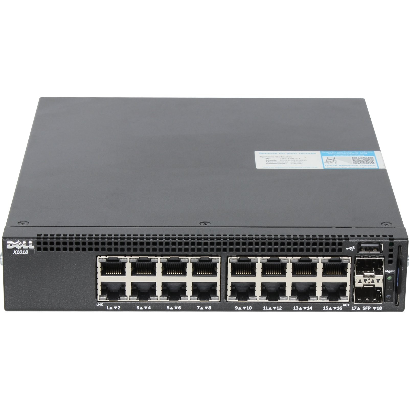 Dell Networking X1018 16P 1GbE 2P SFP Managed Switch