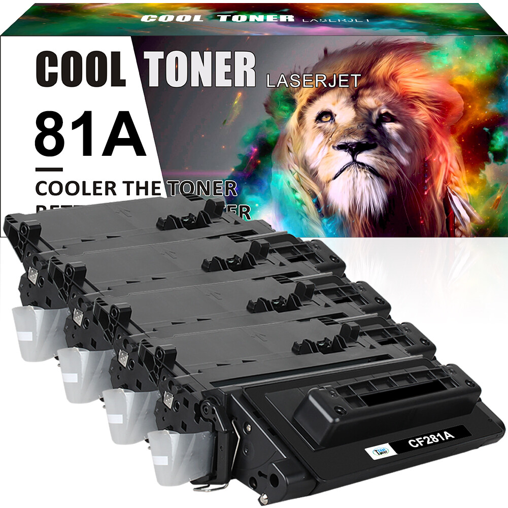 4PCS High Yield CF281A 81A Toner Cartridge for HP LaserJet M604 M605 M606 M630