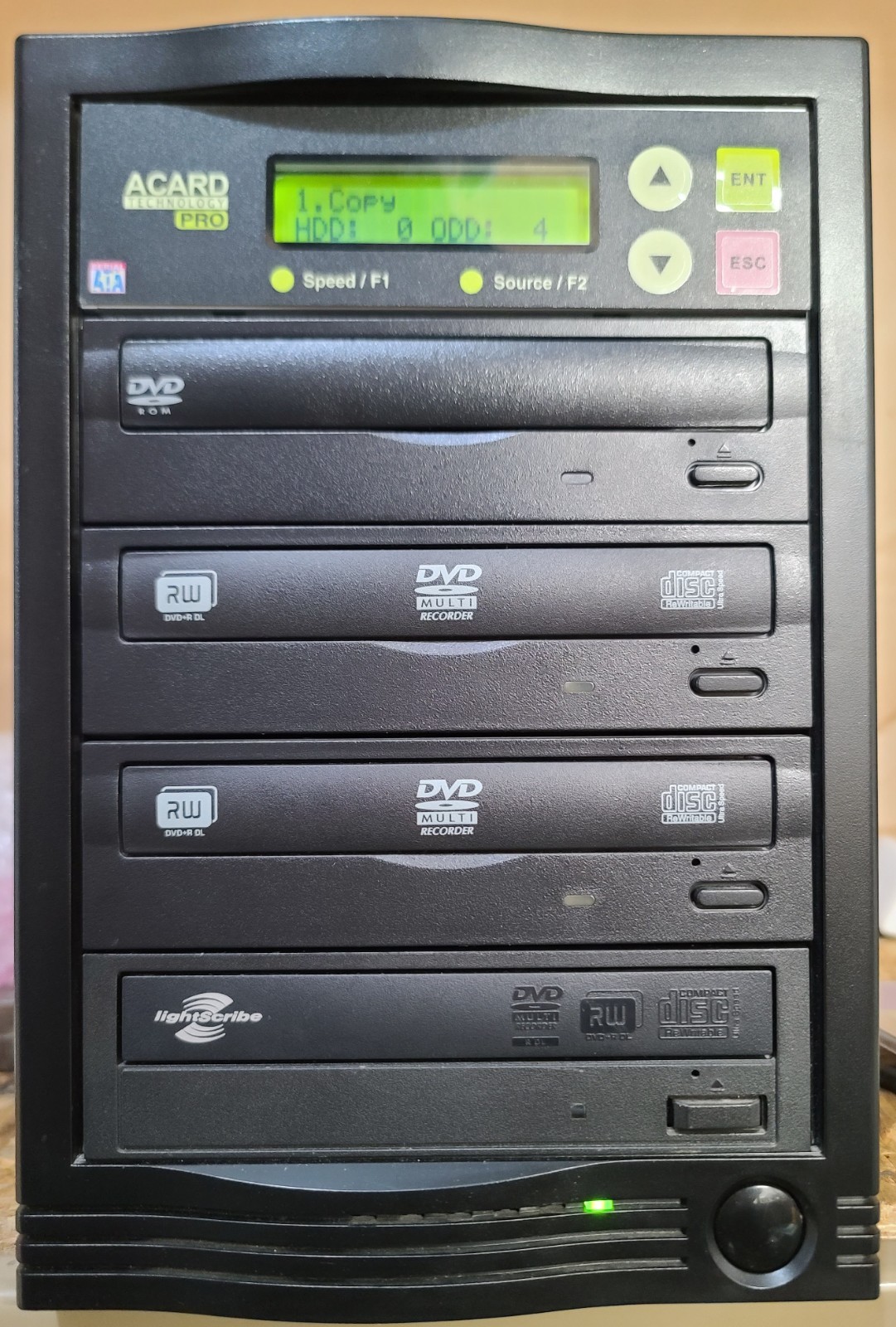 Acard ARS2053PA Pro 1 to 3  Duplicator With Light-Scribe-Repaired and Tested