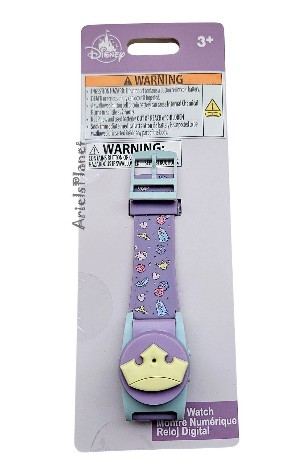 2026 Disney Parks Princess Crown Digital Wristwatch - Youth / Kids