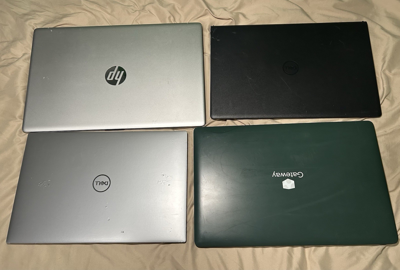 Laptop Lot Of 4 Stripped For Parts, All Boot Into Bios ,I7, I5, I3 11th Gen +