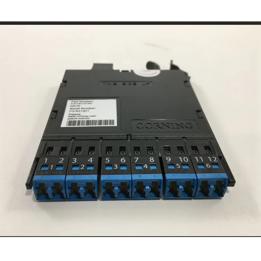 Corning ECM-UM12-04-89G 12-Port Optical LC Patch Panel Module LC Network Ports