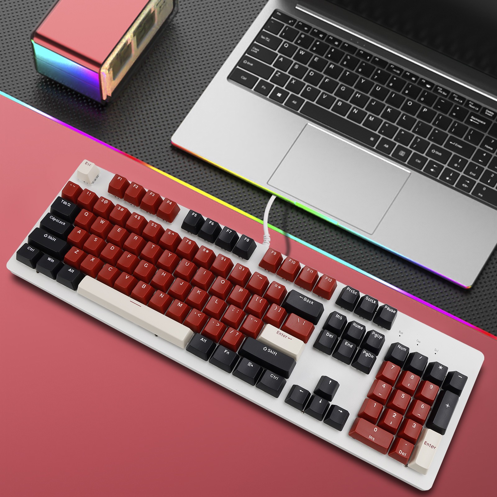 104Key WiredMechanical Linear Switch Gaming Keyboard Hot-Swappable Customizable