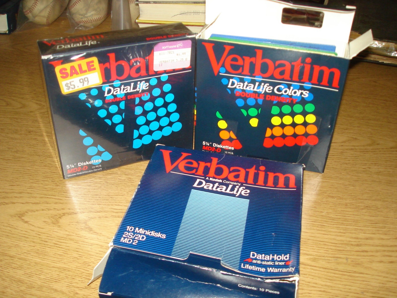 Verbatim DataLife Double Density MD2-D 10 unused 5 1/4" diskettes + extras