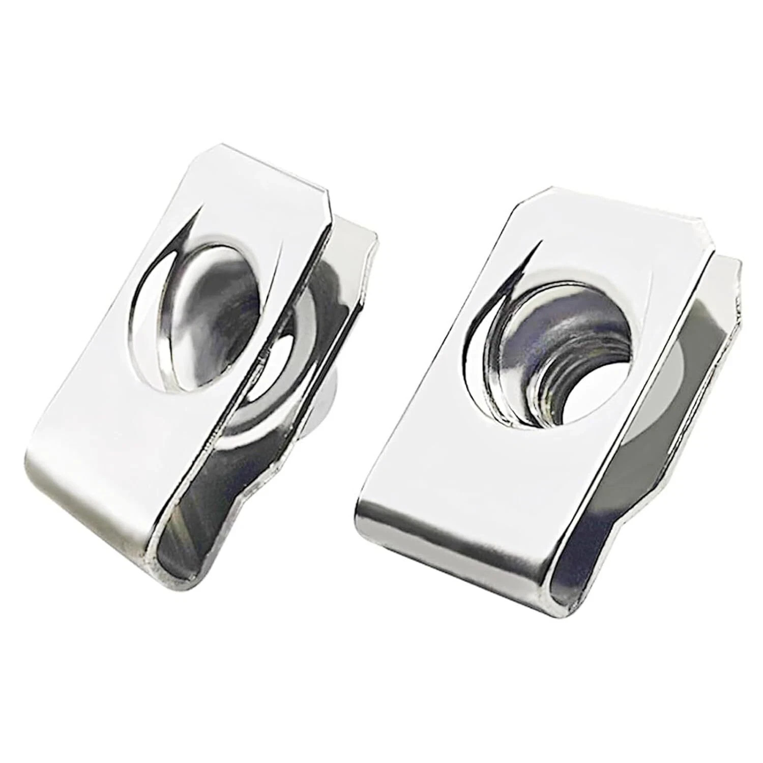 M8 Regular Extruded U-Nut, U-Style Clip-On Nuts, Stainless Steel 18-8 (304) U...