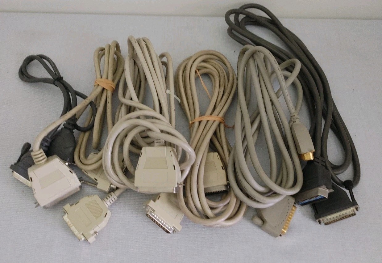 Lot Of 6 Parallel Printer Cable IEEE-1284 DB25M To CN36M